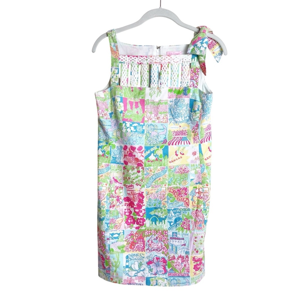 Lilly Pulitzer Ricci Sleeveless Shift Dress in Multi State of Mind Size 0